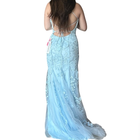 PromGirl Blue Mermaid Prom Dress - Picture 2 of 11